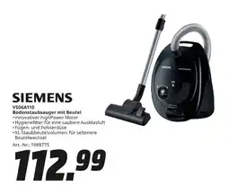 MediaMarkt Siemens vs06a110 bodenstaubsauger mit beutel Angebot