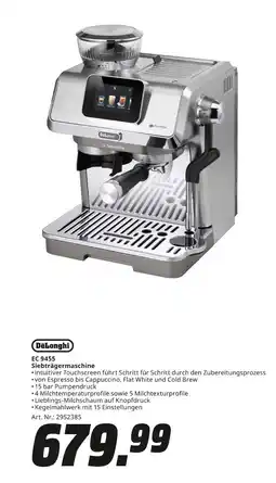 MediaMarkt Delonghi ec 9455 siebträgermaschine Angebot