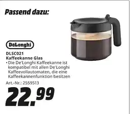 MediaMarkt Delonghi dlsc021 kaffeekanne glas Angebot