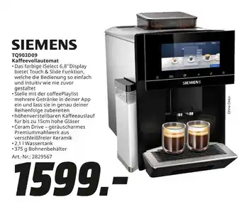 MediaMarkt Siemens tq903d09 kaffeevollautomat Angebot