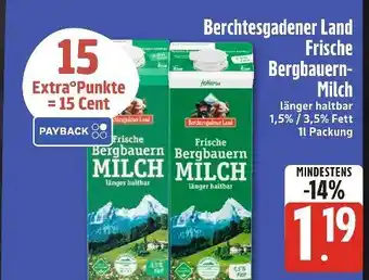 Edeka Xpress Berchtesgadener land frische bergbauern-milch Angebot