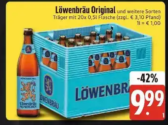 Edeka Xpress Löwenbräu löwenbräu original und weitere sorten Angebot