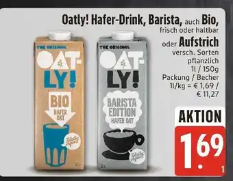Edeka Xpress Oatly! hafer-drink, barista, auch bio oder aufstrich Angebot