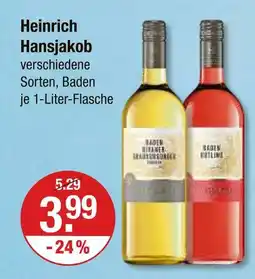 V Markt Heinrich hansjakob je 1-liter-flasche Angebot