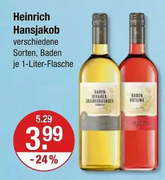 V Markt Heinrich hansjakob je 1-liter-flasche Angebot