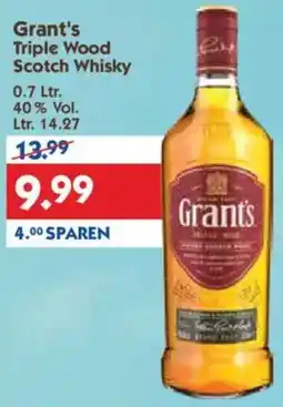 Hol'ab Getränkemarkt Grant's Triple Wood Scotch Whisky Angebot