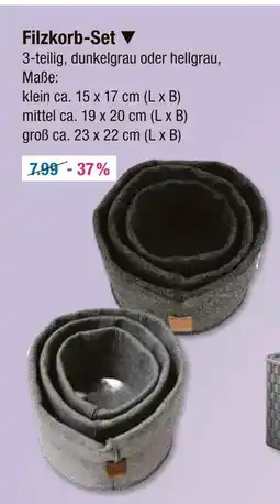 V Markt Filzkorb-set Angebot