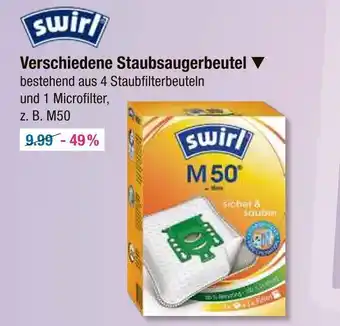 V Markt Swirl verschiedene staubsaugerbeutel Angebot
