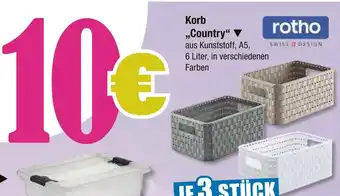 V Markt Rotho korb country Angebot