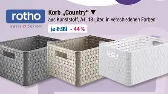 V Markt Rotho korb „country“ Angebot