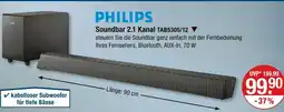 V Markt Philips soundbar 2.1 kanal Angebot