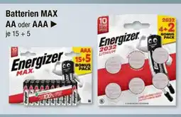 V Markt Energizer batterien max aa oder aaa Angebot