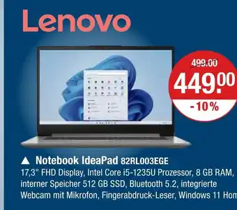 V Markt Lenovo notebook ideapad Angebot