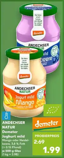 Kaufland Andechser natur joghurt mild Angebot