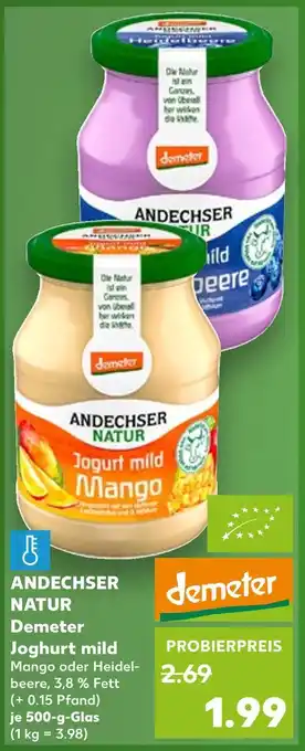 Kaufland Andechser natur joghurt mild Angebot