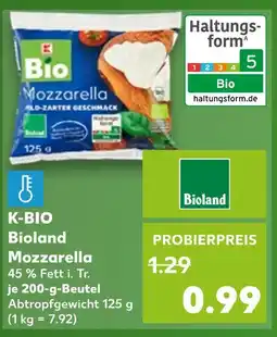 Kaufland Bioland mozzarella Angebot