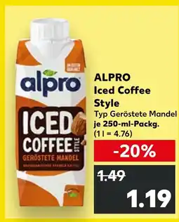 Kaufland Alpro iced coffee style Angebot