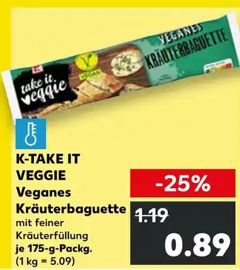 Kaufland K-take it veggie veganes kräuterbaguette Angebot
