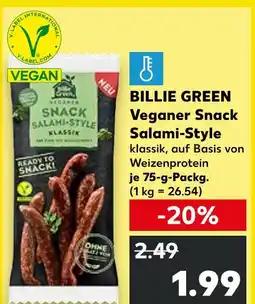 Kaufland Billie green veganer snack salami-style Angebot