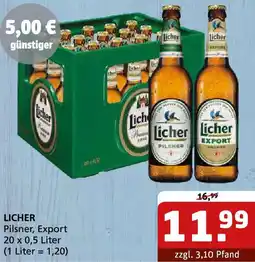 Getränke Quelle LICHER Pilsner, Export Angebot