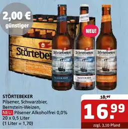 Getränke Quelle STÖRTEBEKER Pilsener, Schwarzbier Angebot