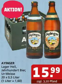 Getränke Quelle AYINGER Lager Hell Angebot