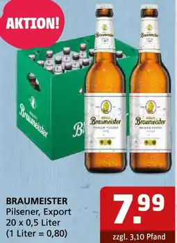 Getränke Quelle BRAUMEISTER Pilsener, Export Angebot