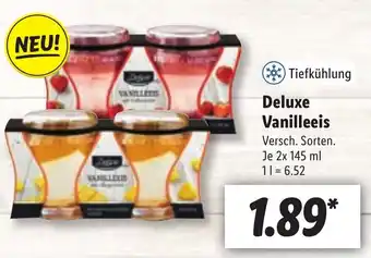 Lidl Deluxe Vanilleeis 2x145ml Angebot