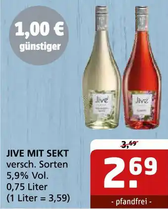 Getränke Quelle Jive mit sekt Angebot