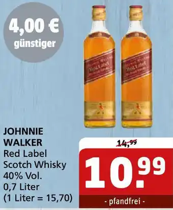 Getränke Quelle JOHNNIE WALKER Red Label Scotch Whisky Angebot