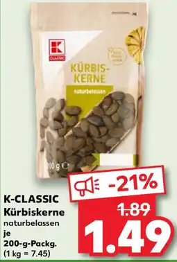 Kaufland K-CLASSIC Kürbiskerne Angebot