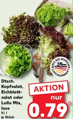 Kaufland Dtsch. Kopfsalat, Eichblattsalat oder Lollo Mix, lose Angebot