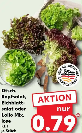 Kaufland Dtsch. Kopfsalat, Eichblattsalat oder Lollo Mix, lose Angebot