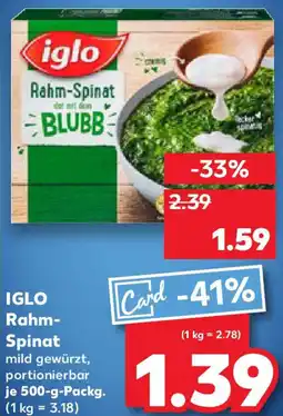 Kaufland IGLO Rahm-Spinat Angebot
