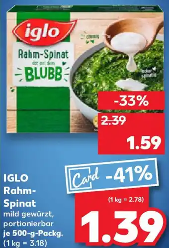 Kaufland IGLO Rahm-Spinat Angebot