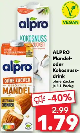 Kaufland ALPRO Mandel- oder Kokosnussdrink Angebot