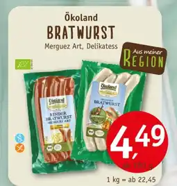 Erdkorn Biomarkt Ökoland bratwurst Angebot