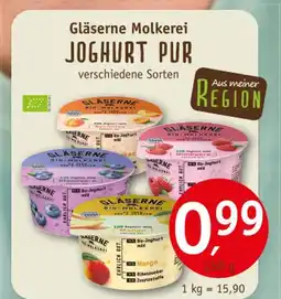 Erdkorn Biomarkt Gläserne molkerei joghurt pur Angebot