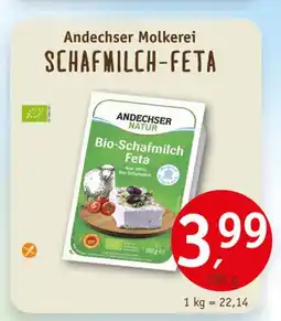 Erdkorn Biomarkt Andechser molkerei schafmilch-feta Angebot
