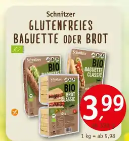 Erdkorn Biomarkt Schnitzer glutenfreies baguette oder brot Angebot