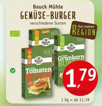 Erdkorn Biomarkt Bauck mühle gemüse-burger Angebot