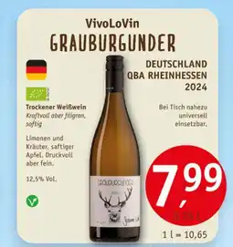 Erdkorn Biomarkt Vivolovin grauburgunder Angebot