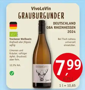 Erdkorn Biomarkt Vivolovin grauburgunder Angebot