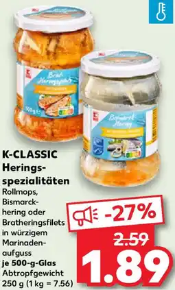 Kaufland K-CLASSIC Heringsspezialitäten Angebot