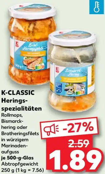 Kaufland K-CLASSIC Heringsspezialitäten Angebot