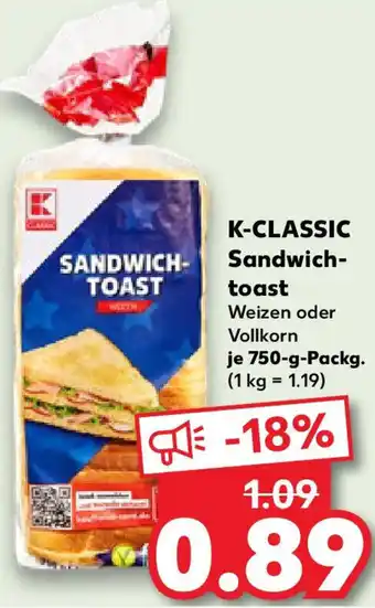 Kaufland K-CLASSIC Sandwichtoast Angebot