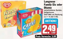 AEZ Langnese Family Eis oder Disney Angebot