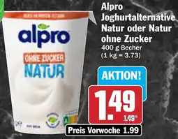 AEZ Alpro Joghurtalternative Natur oder Natur ohne Zucker Angebot