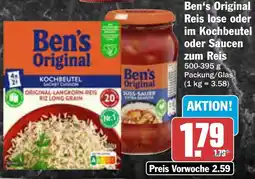 AEZ Ben's Original Reis lose oder im Kochbeutel oder Saucen zum Reis Angebot