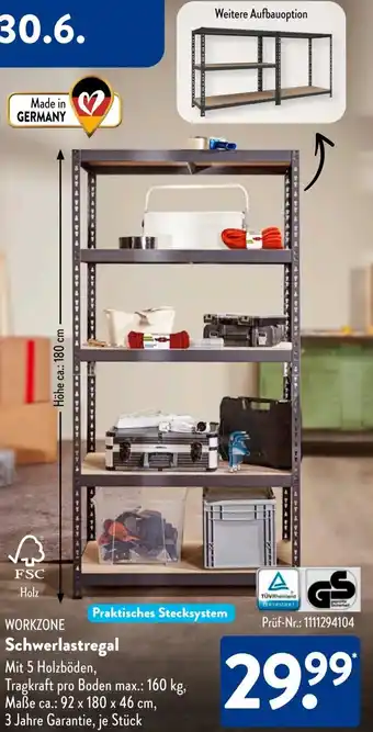 Aldi Süd WORKZONE Schwerlastregal Angebot